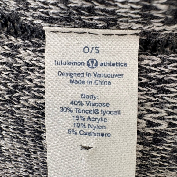 Lululemon | Mantra Scarf | Sz O/S | Heathered Black / White | EUC - Picture 6 of 7
